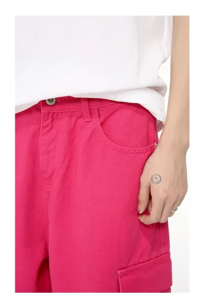 Design Cargo Shorts in Fuchsia Pink Shorts - 11