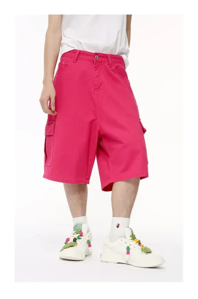 Design Cargo Shorts in Fuchsia Pink Shorts - 14