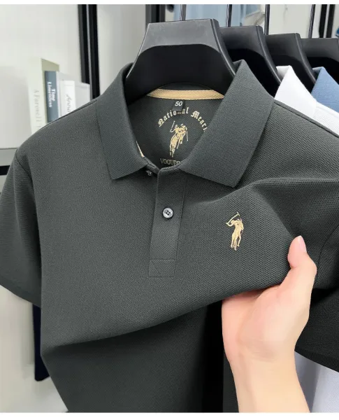 Design Polo Ralph Lauren Classic Fit Pique Polo Shirt Charcoal Gray Tops.polo - 36