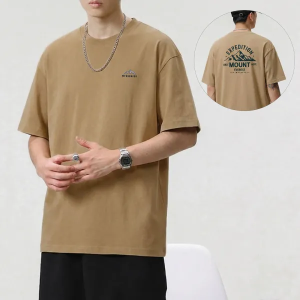 Design MTN Series Expedition Mount Hope Beige T-Shirt T-Shirts - 1
