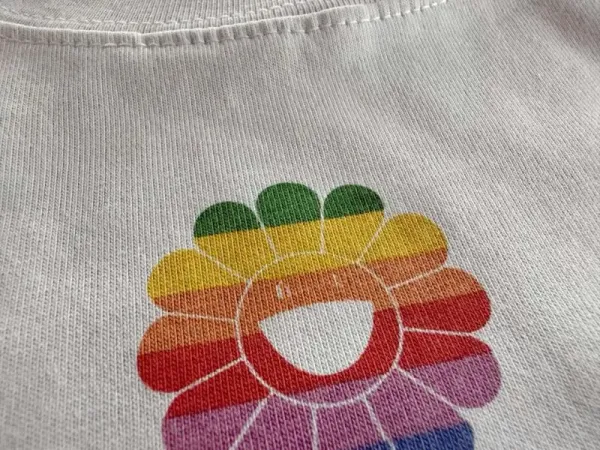 Design MNK Rainbow Flower Logo T-Shirt White T-Shirts - 13
