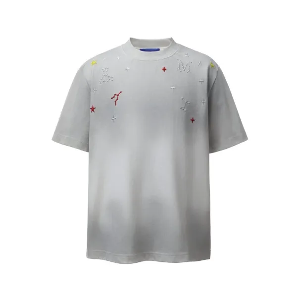 Design Ashrulem Star Constellation Embroidered Black T-Shirt T-Shirts - 9