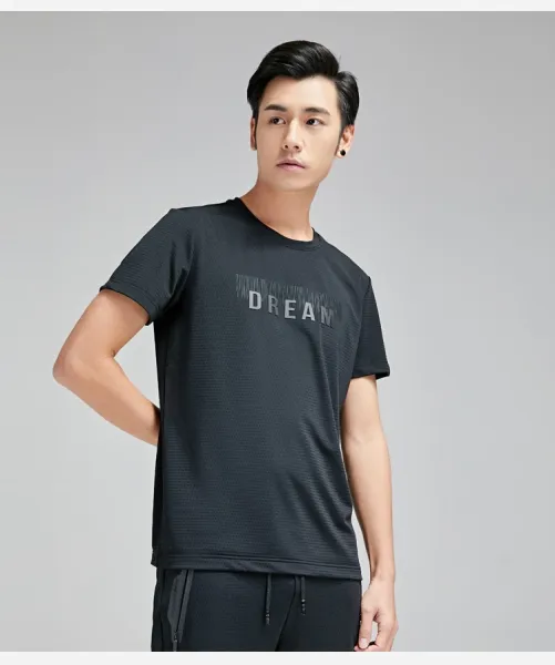 Design Mesh Ice Silk Black T-Shirt - 16