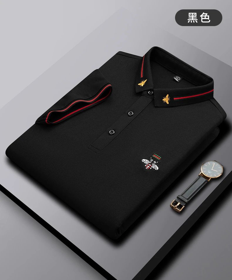Design Bee Embroidered Polo Navy Blue Tops.polo - 14