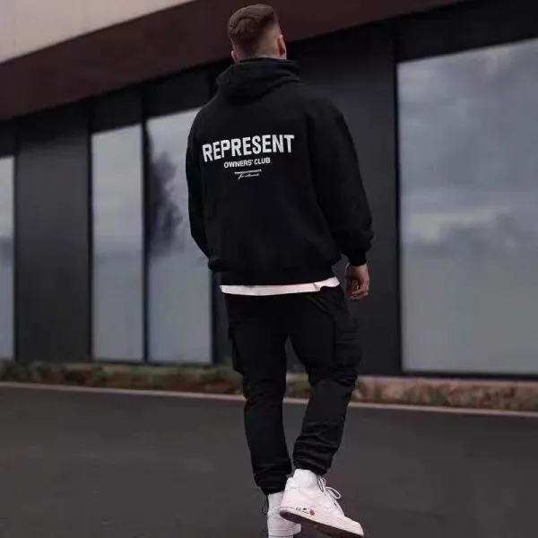 Represent Owners' Club Oversized Hoodie Forest Green - 21