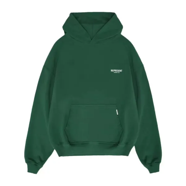 Represent Owners' Club Oversized Hoodie Forest Green - 9