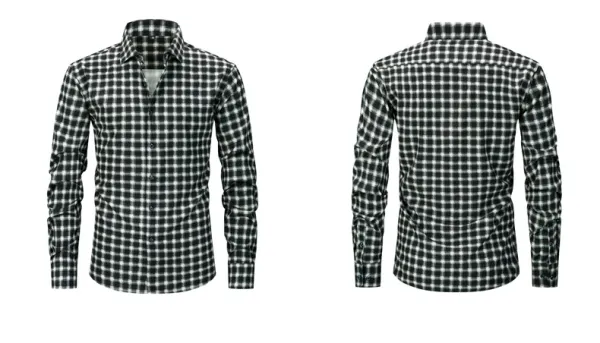 Design Classic Plaid Brown Shirt - 24