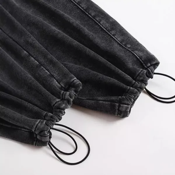 Design Wide-Leg Drawstring Pants Pink - 4