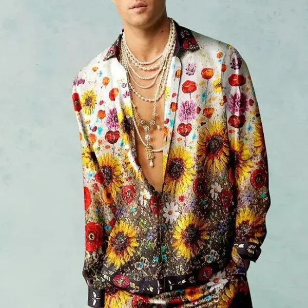 Dolce & Gabbana Floral Print Silk Shirt Multicolor - 1