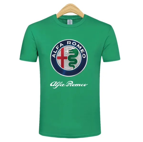Design Alfa Romeo Logo Graphic Green T-Shirt T-Shirts - 1