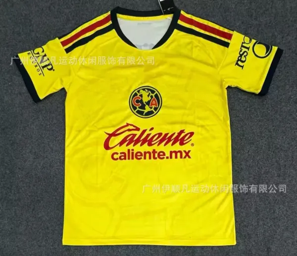 AC Milan Club América x Caliente Jersey Yellow Soccer Shirt Jersey - 1