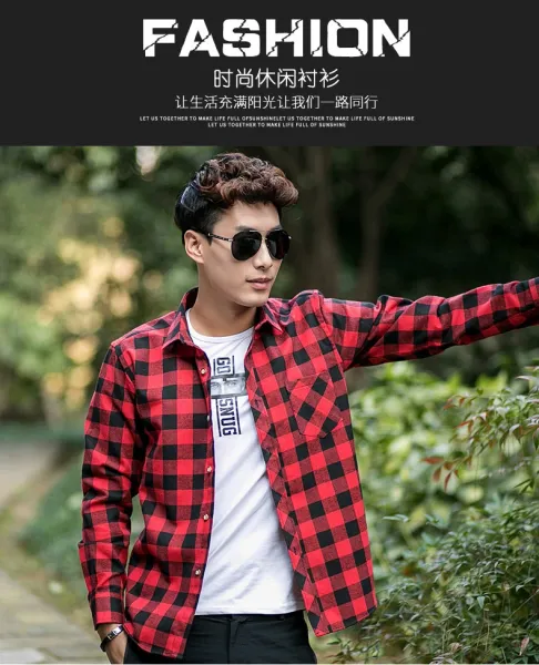 Design Black and White Checkered Flannel Shirt - 10