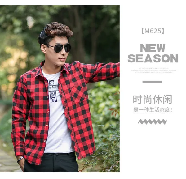 Design Black and White Checkered Flannel Shirt - 20