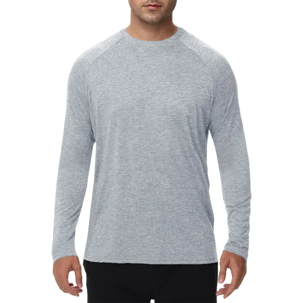 Design Long Sleeve Raglan Tee Gray Heather T-Shirts - 1