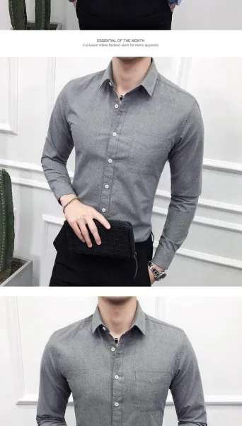 Design Classic Fit Light Blue Oxford Shirt Tops Shirt - 10