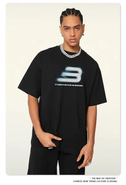 Design 3 Logo Graphic T-Shirt Metal Black - 20