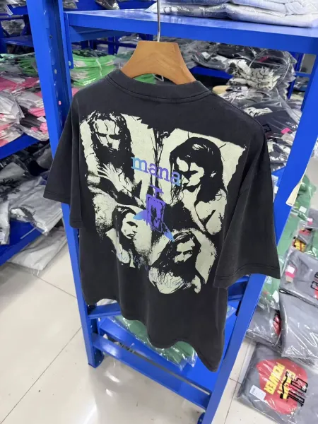 Design MANA Cuando Los Angeles Lloran Band Graphic T-Shirt Black T-Shirts - 11