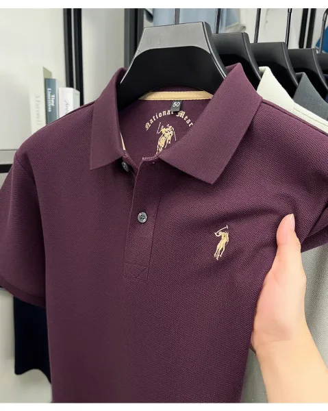 Design Polo Ralph Lauren Classic Fit Pique Polo Shirt Charcoal Gray Tops.polo - 34