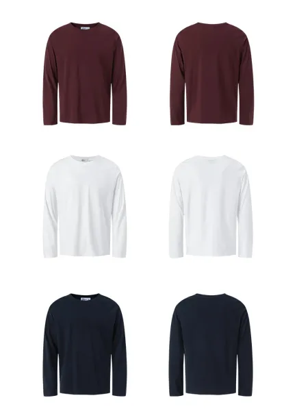 Design Long Sleeve Crew Neck T-Shirt White - 6