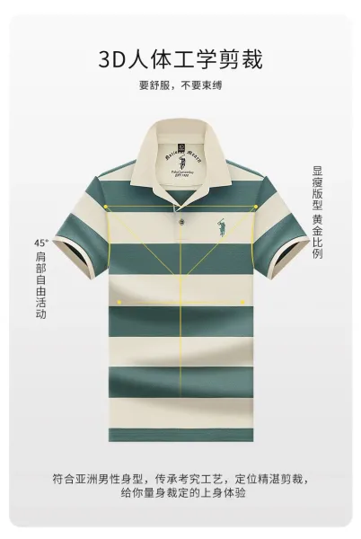 Polo Ralph Lauren Striped Polo Shirt in Teal and Beige Tops.polo - 7