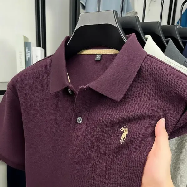 Polo Ralph Lauren Classic Fit Piqué Polo Shirt Burgundy Tops Polo - 1
