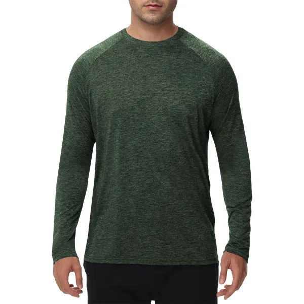Design Long Sleeve Performance Tee Army Green T-Shirts - 1