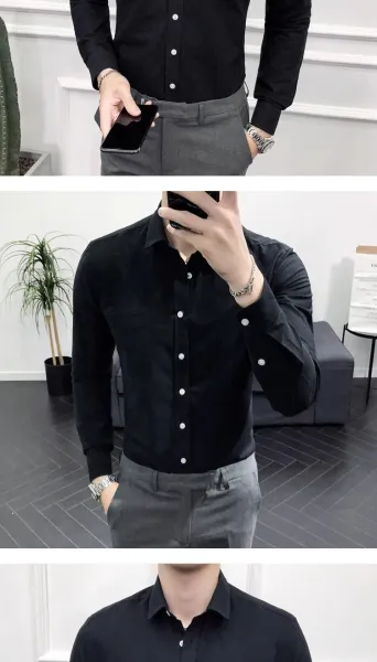 Design Classic Fit Light Blue Oxford Shirt Tops Shirt - 15