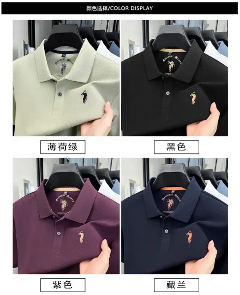 Design Polo Ralph Lauren Classic Fit Pique Polo Shirt Charcoal Gray Tops.polo - 10
