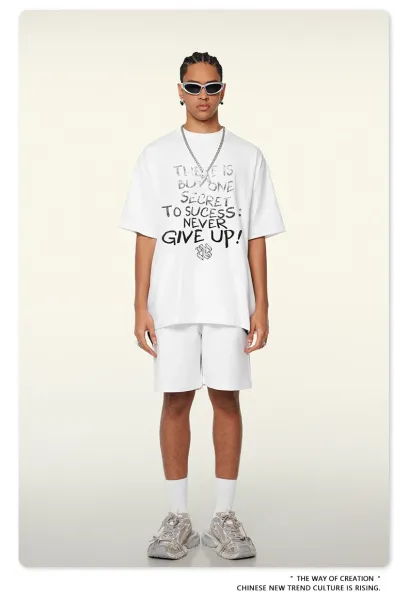 Design Motivational Graphic T-Shirt Metal Black - 26