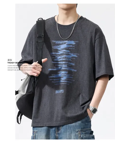 Design Graphic Print Purple Oversized T-Shirt - 7