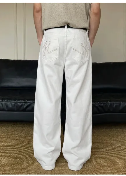 Design Wide-Leg Relaxed Fit Black Pants - 17