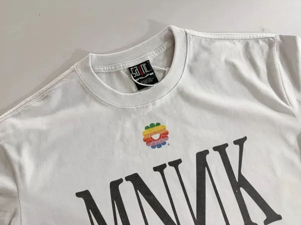 Design MNK Rainbow Flower Logo T-Shirt White T-Shirts - 11