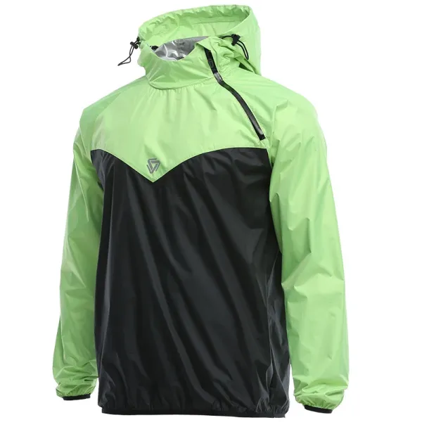 Design Windbreaker Jacket Lime Green and Black Outerwear.windbreaker - 1