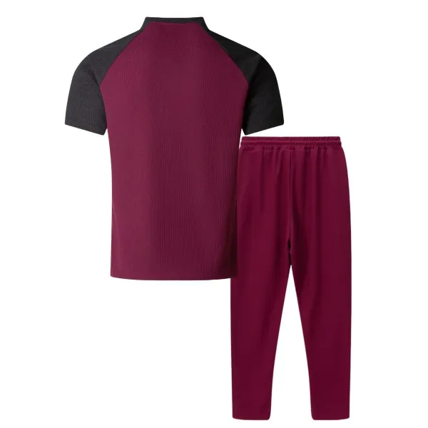 Design Henley Raglan Set Burgundy - 18