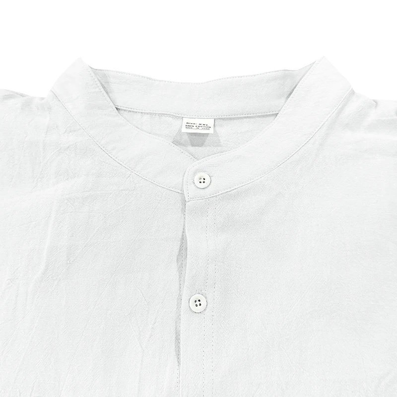 Design Linen Shirt and Pants Set White Casual Set - 10