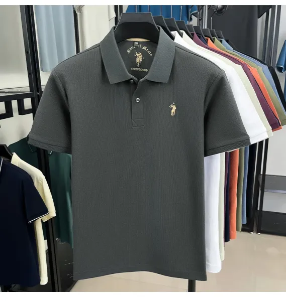 Design Polo Ralph Lauren Classic Fit Pique Polo Shirt Charcoal Gray Tops.polo - 35