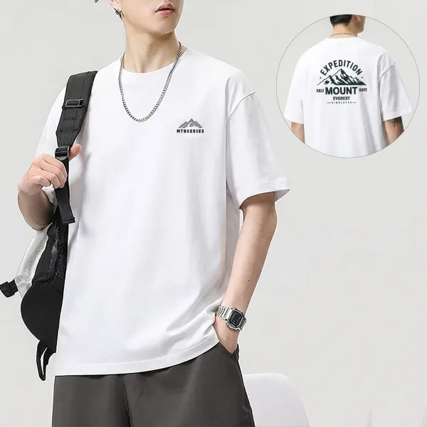 Design MTN Series Expedition Mount Hope White T-Shirt Tops.t Shirts - 1