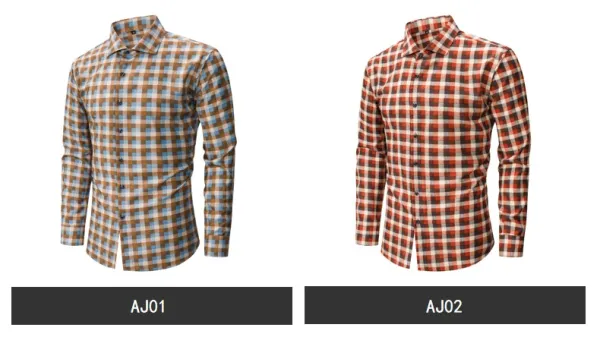 Design Classic Plaid Brown Shirt - 12