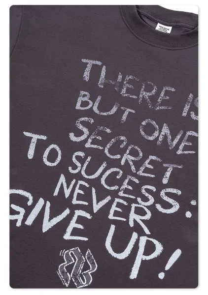 Design Motivational Graphic T-Shirt Metal Black - 33