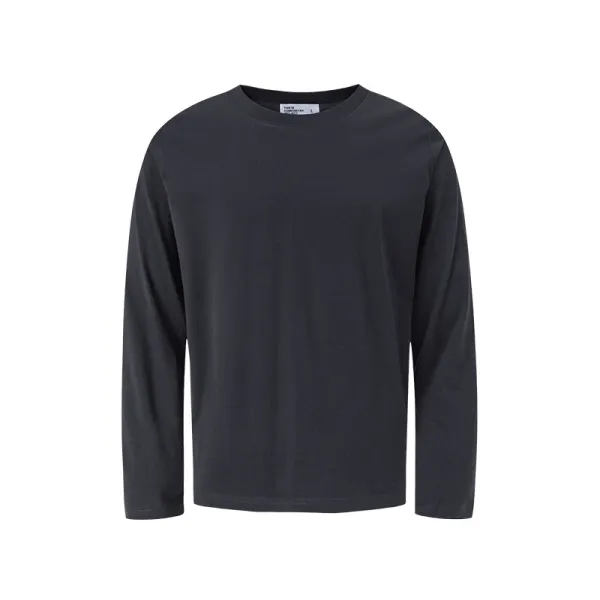 Design Basic Long Sleeve T-Shirt Charcoal Gray - 1