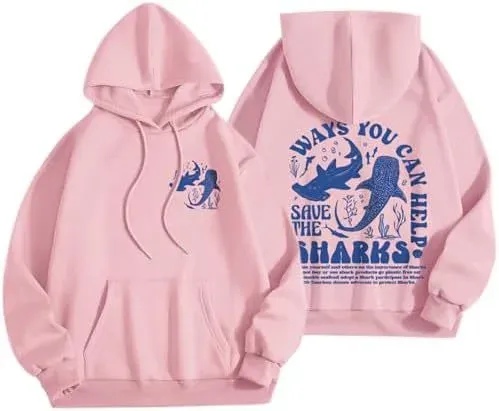 Design Shark Conservation Hoodie Pink - 1