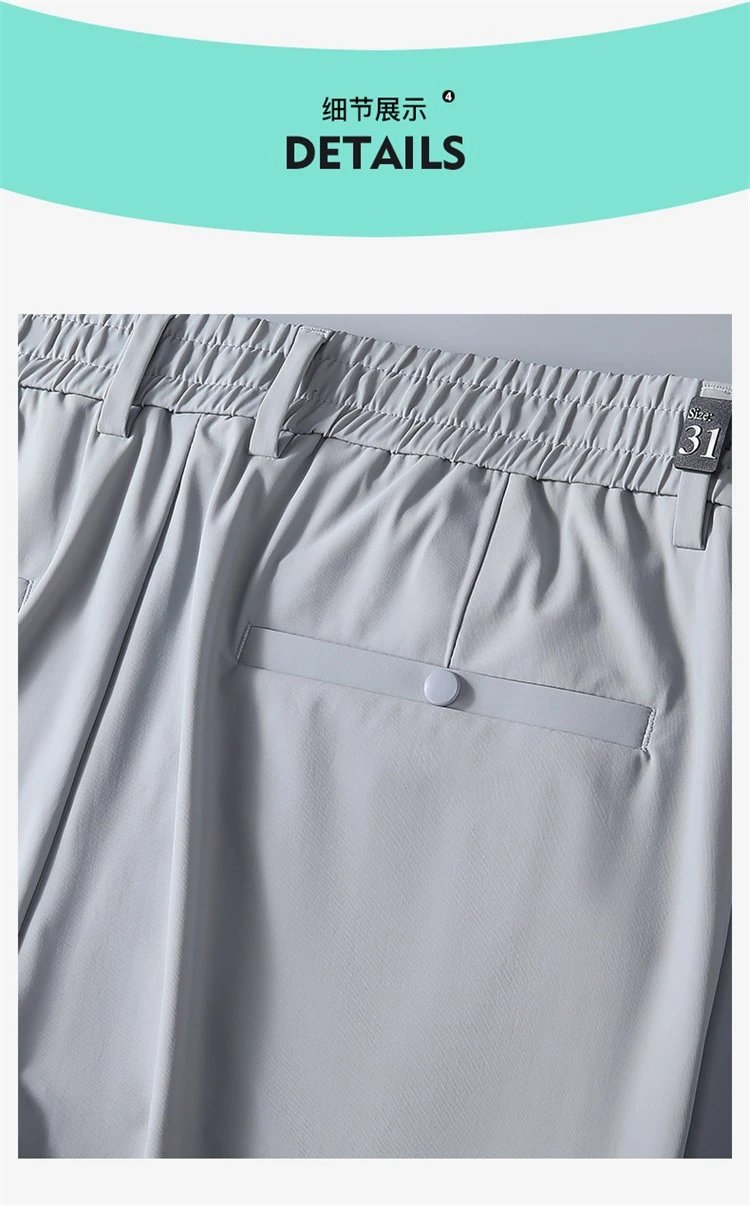 Design Slim-Fit Elastic Waist Pants Dark Gray - 20