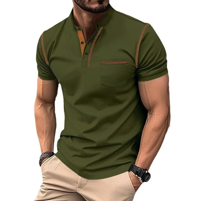 Design Henley T-Shirt Army Green - 41