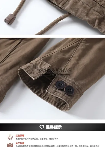 Design Gan & Kang Military-Style Field Jacket Olive Green Jacket Outerwear Jacket - 13