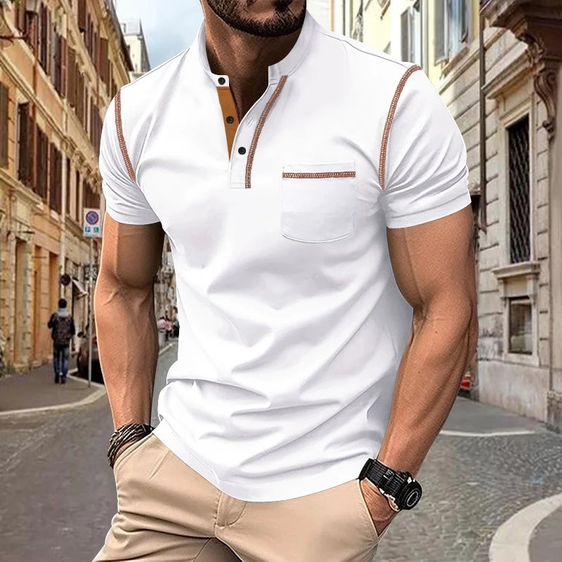 Design Henley T-Shirt Army Green - 5