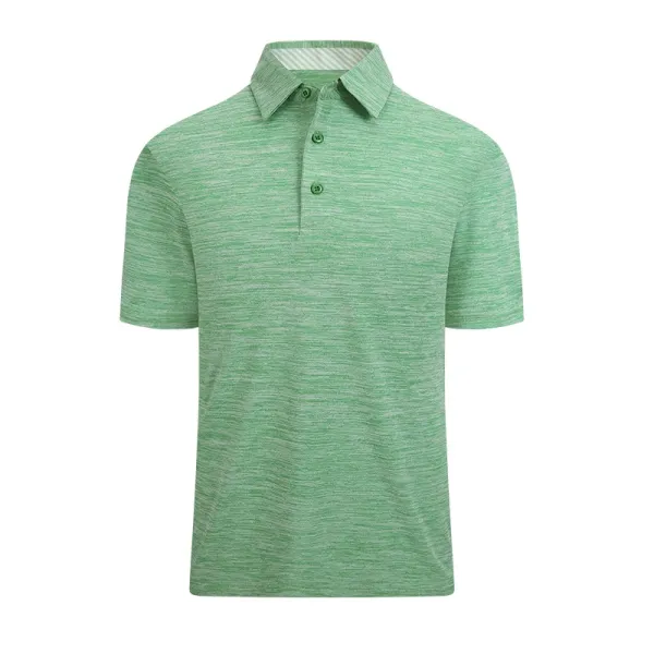 Design Heather Green Performance Polo Shirt Tops Polo - 1