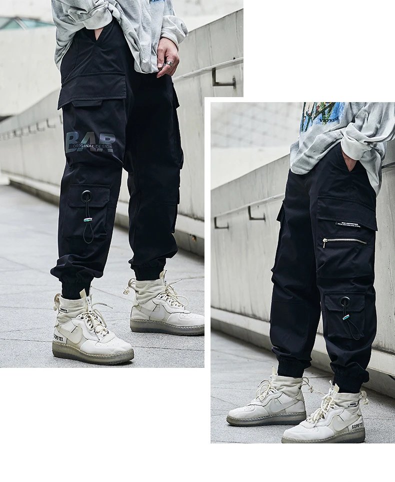 Design TAIWANG Cargo Pants Black Streetwear Trousers Pants - 12