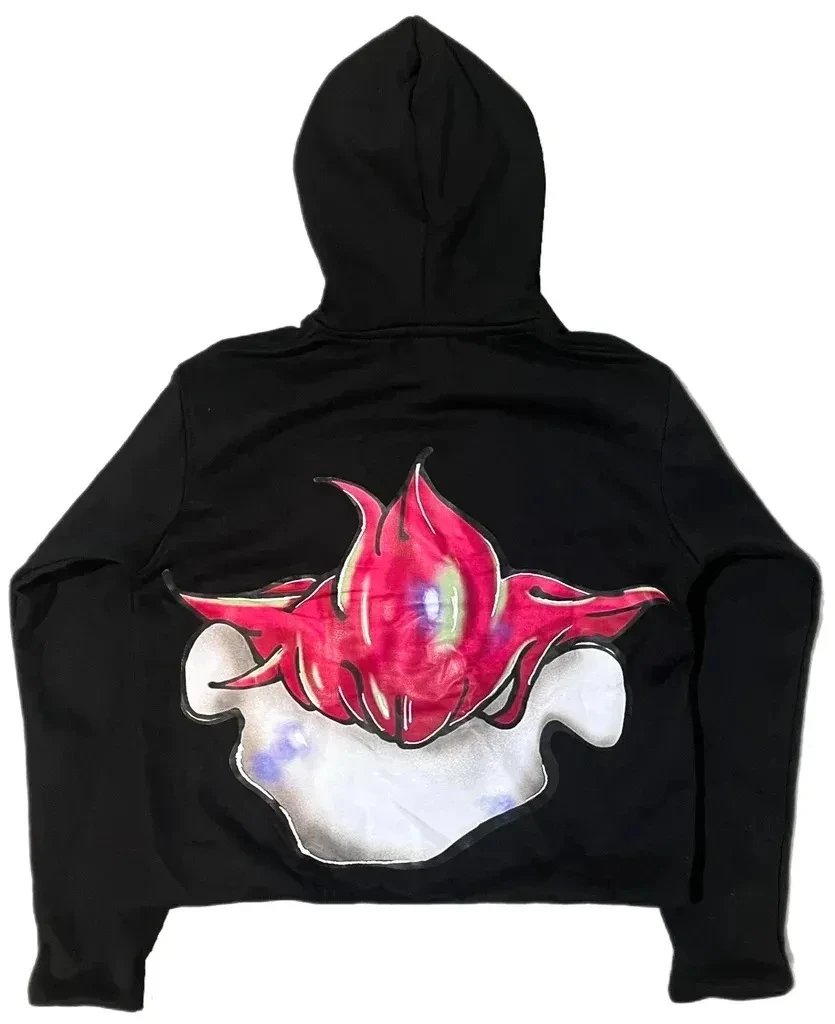 Design 'In Glock We Trust' Cropped Hoodie Black / Yellow - 10