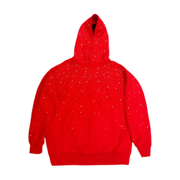 Design Red Crystal-Embellished Hoodie - 1