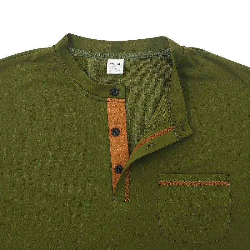 Design Henley T-Shirt Army Green - 44